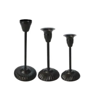 Jgo. Candelabro de Hierro Negro