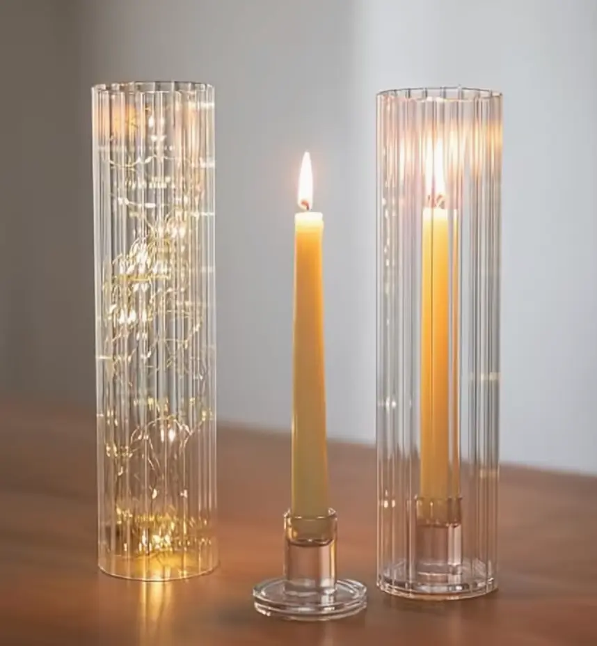 Jgo. de 2 Portavelas con Huracán