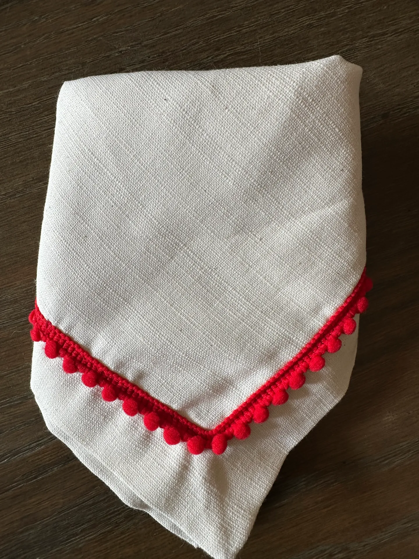 Jgo. de 4 Servilletas de Lino con Algodón Beige con borla